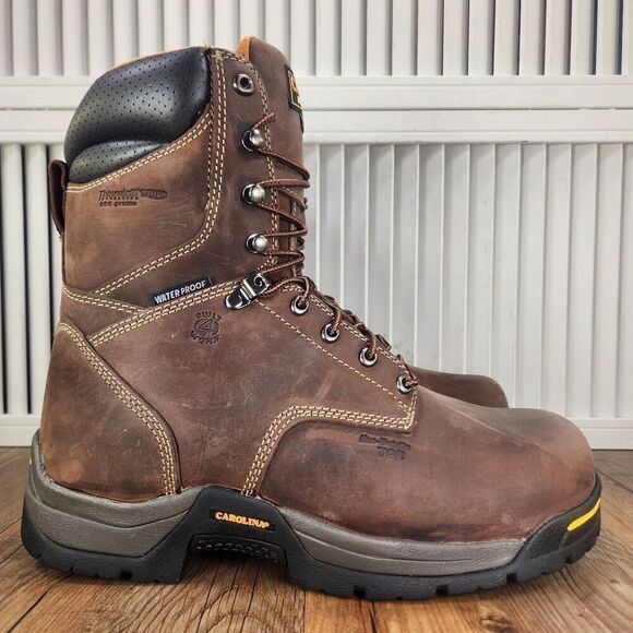 Carolina 8" Waterproof Insulated Broad Comp Toe Work Boots CA8521 Mens Sz 9.5 EE - Picture 2 of 12
